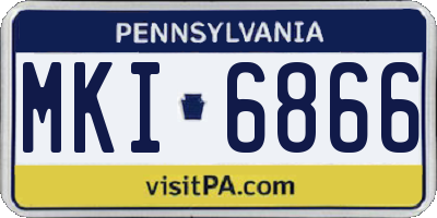 PA license plate MKI6866