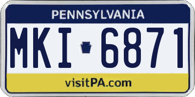PA license plate MKI6871