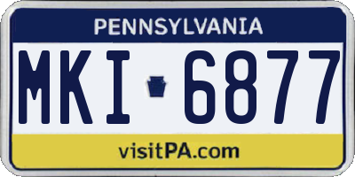 PA license plate MKI6877