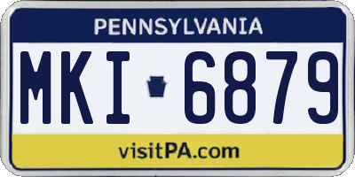 PA license plate MKI6879