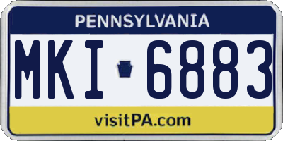 PA license plate MKI6883