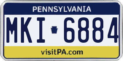 PA license plate MKI6884