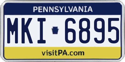 PA license plate MKI6895