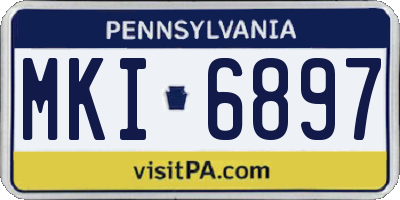 PA license plate MKI6897