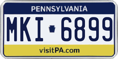 PA license plate MKI6899