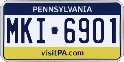 PA license plate MKI6901