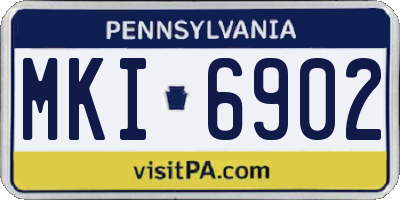 PA license plate MKI6902