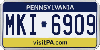 PA license plate MKI6909