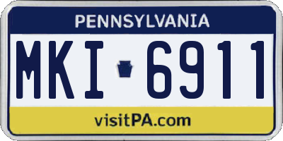 PA license plate MKI6911