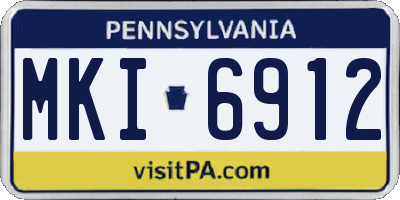 PA license plate MKI6912