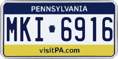 PA license plate MKI6916