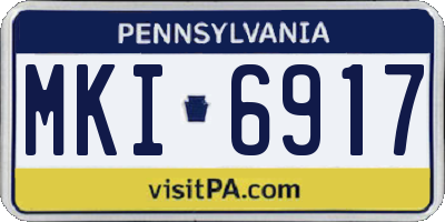 PA license plate MKI6917