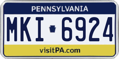 PA license plate MKI6924
