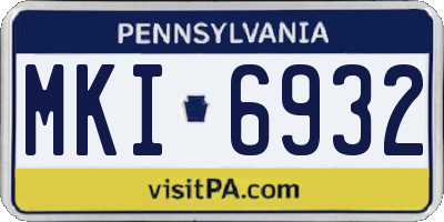 PA license plate MKI6932