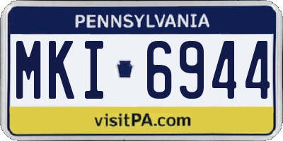 PA license plate MKI6944