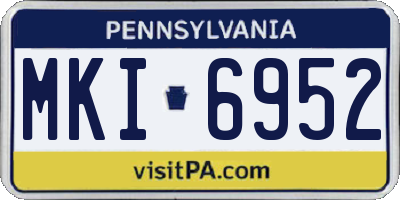 PA license plate MKI6952