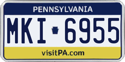 PA license plate MKI6955