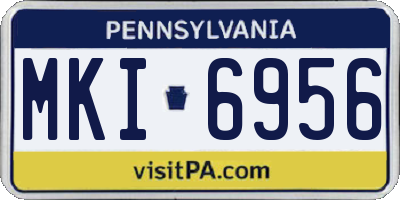 PA license plate MKI6956