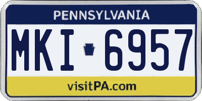 PA license plate MKI6957