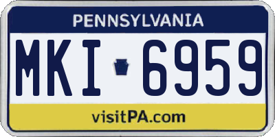 PA license plate MKI6959