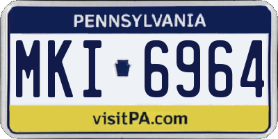 PA license plate MKI6964