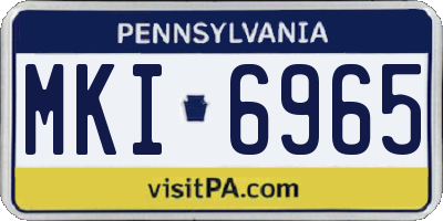 PA license plate MKI6965
