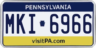PA license plate MKI6966