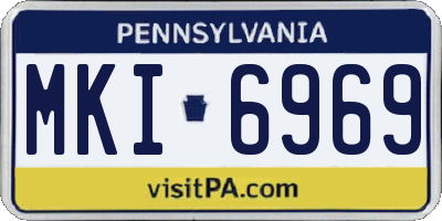 PA license plate MKI6969