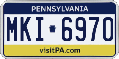 PA license plate MKI6970