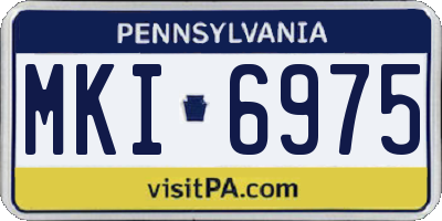 PA license plate MKI6975