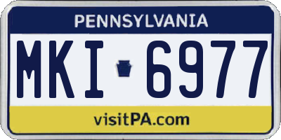 PA license plate MKI6977