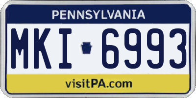 PA license plate MKI6993