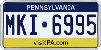 PA license plate MKI6995