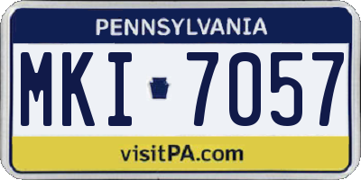 PA license plate MKI7057