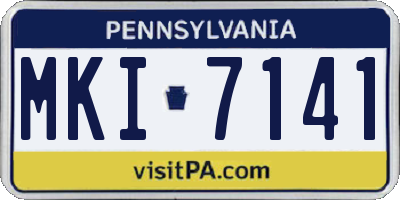 PA license plate MKI7141
