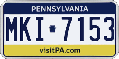 PA license plate MKI7153