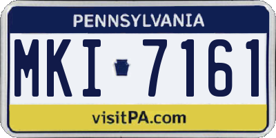 PA license plate MKI7161
