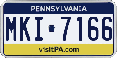 PA license plate MKI7166