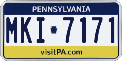 PA license plate MKI7171