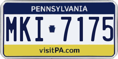 PA license plate MKI7175