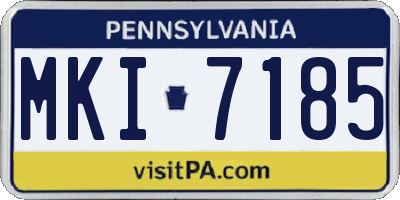 PA license plate MKI7185