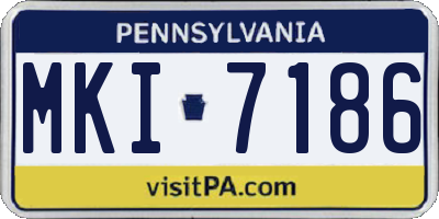 PA license plate MKI7186