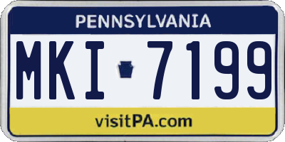 PA license plate MKI7199