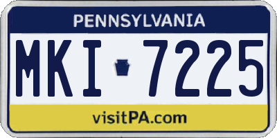 PA license plate MKI7225