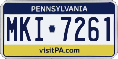 PA license plate MKI7261