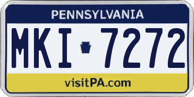 PA license plate MKI7272