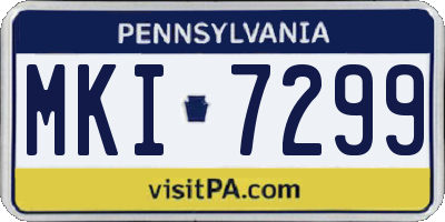 PA license plate MKI7299