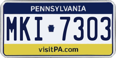 PA license plate MKI7303