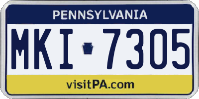 PA license plate MKI7305