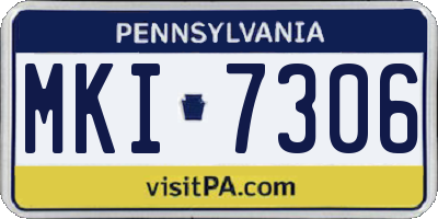 PA license plate MKI7306